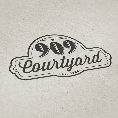 909 Courtyard Logo Design | Event Space