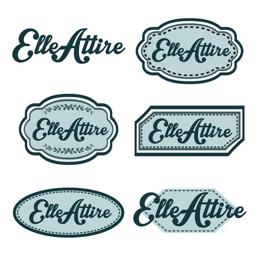 Create a logo for a vintage inspired clothing company, Elle Attire