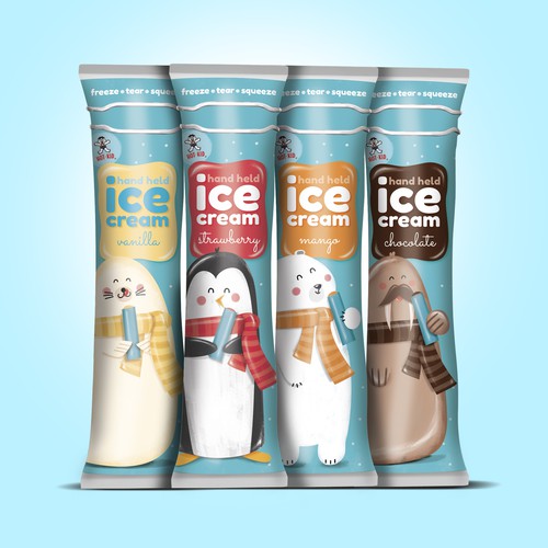 Create Packaging Design for a Hand Held Ice Cream Treat