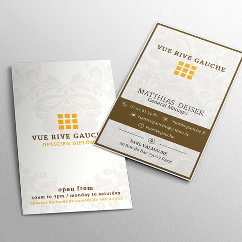 ornament shop business card