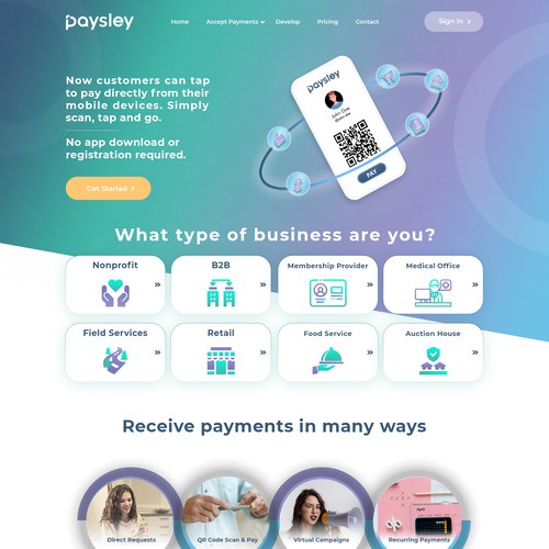 Modern Website Redesign for Tech Software: paysley