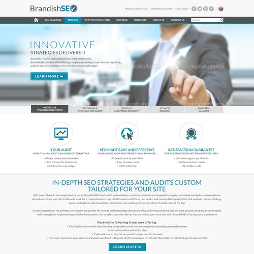 Homepage Redesign for Creative SEO/SEM Consulting Company - Have Fun With This Design