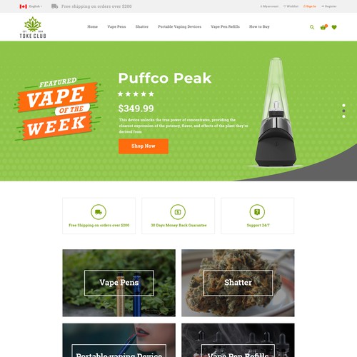 Vape Website Design