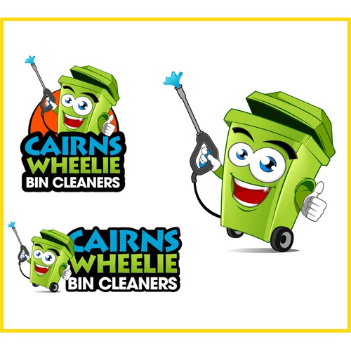 Create a FUN logo for a wheelie bin business