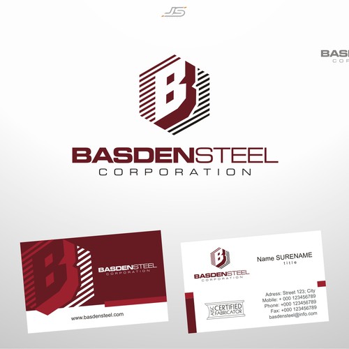 Help Basden Steel Corporation with a new logo and business card