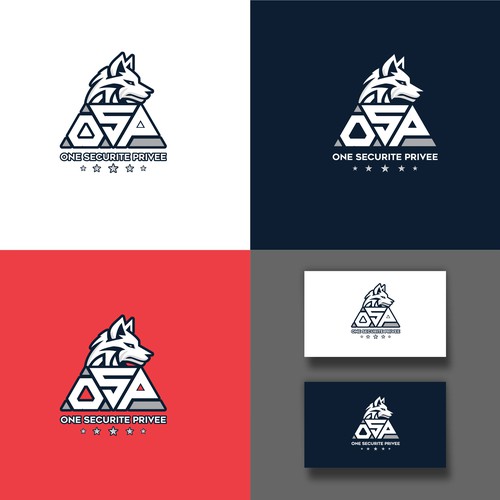 Premium Logo design with "ONE SECURITE PRIVEE".