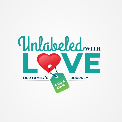 Design a warm inviting logo for a blog helping families with OCD & ADHD