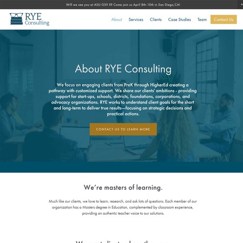Professional Services Website for Consulting Firm