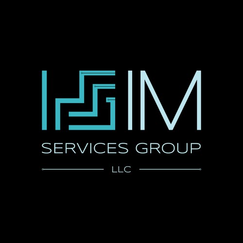 Masculine logo with geometric feature