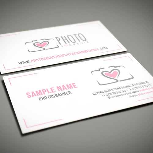 Wedding photography striking business card needed