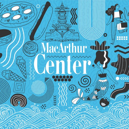 Wall Mural design for MacArthur Center