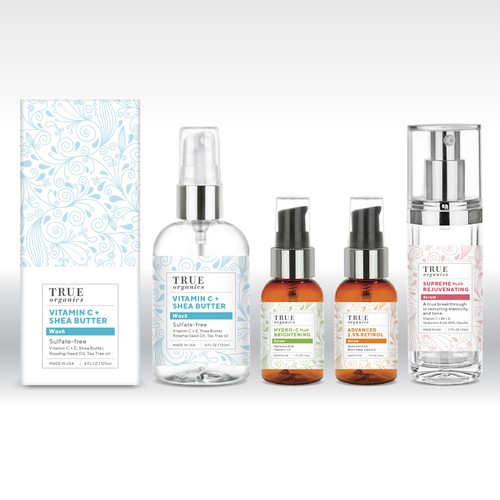 Modern Packaging for Organic Skin Care Product Line