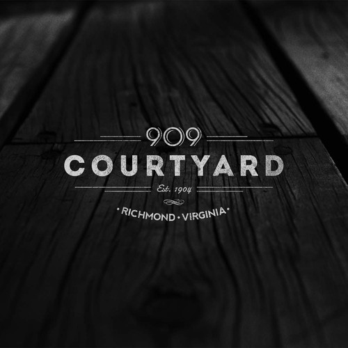 909 Courtyard Logo Design | Event Space