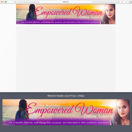 Create a captivating Website Header for The Holistic Empowered Woman Summit!!