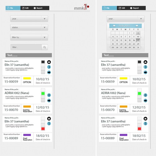 App UI user interface detail design