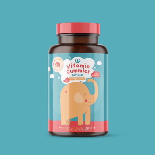 Cute label for Vitamin Gummies