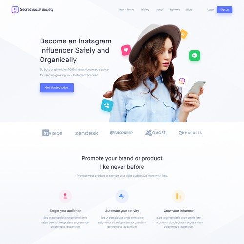 Instagram Marketing - Landing Page