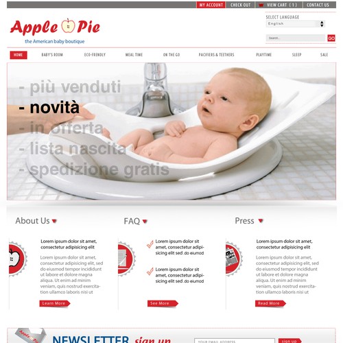 Website Design for Ecommerce Business - Baby Boutique