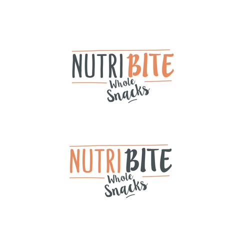 Design a trendy logo for a health snack company "NutriBite"
