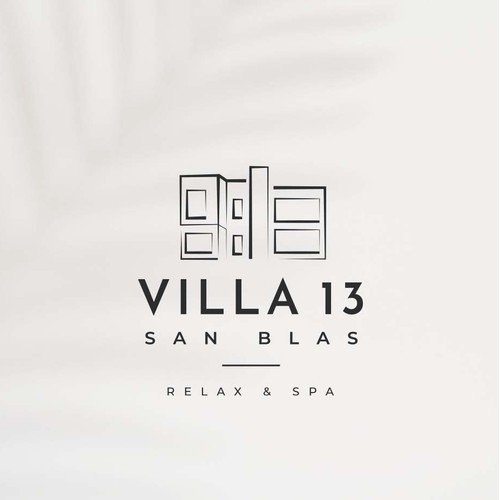 Modern and crisp logo design for a luxurious villa 
