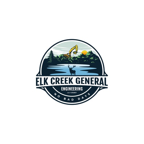 Bull Elk Creek logo for Construction Company