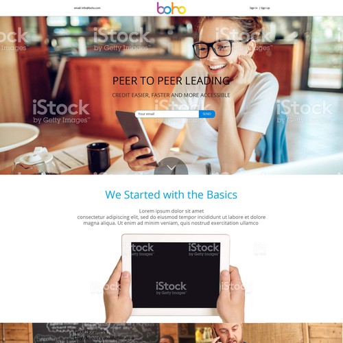 boho landing page desing