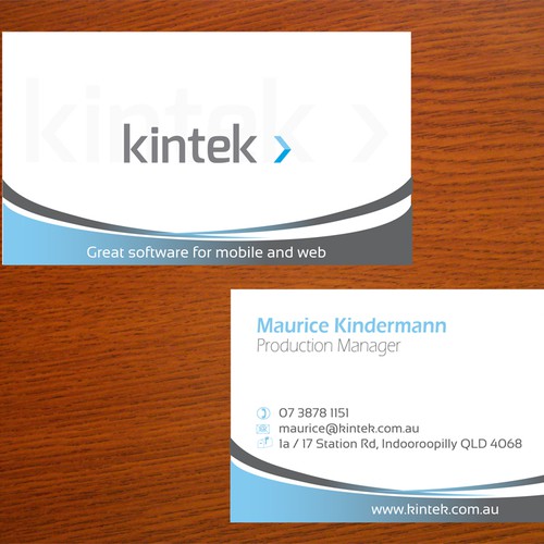 Kintek: Mobile App Dev Company Business Card
