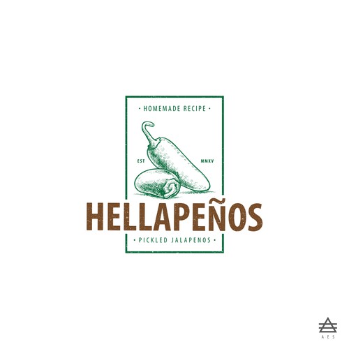 vintage logo Design for Hellapenos