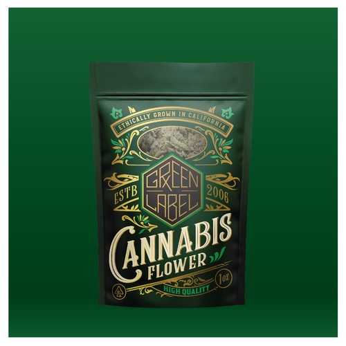 Green Label Cannabis packaging