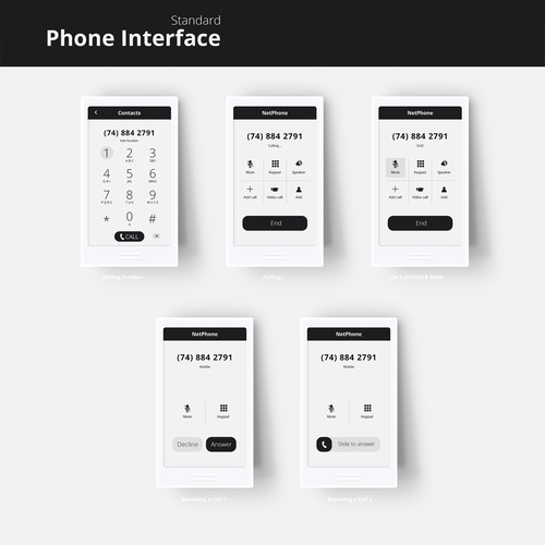 UX/UX Design for an internet phone app