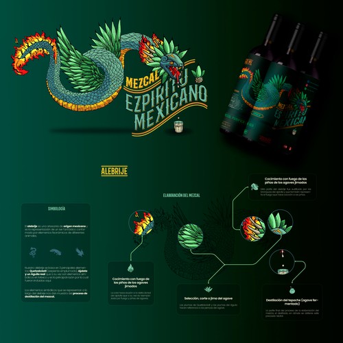 Identidad Visual - Logotipo - Etiqueta Mezcal Ezpiritu Mexicano