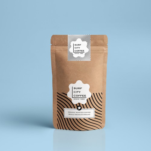 Modern and clean packaging design for coffee shop