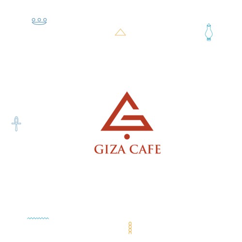 Giza Café Logo Deign
