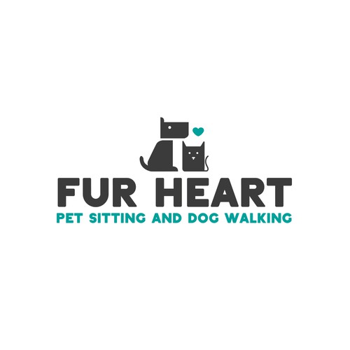 Modern Pet Sitting & Dog Walking Logo
