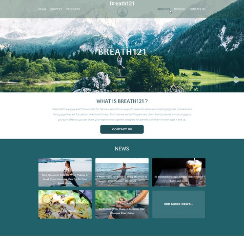 Clean design for Yoga website V2