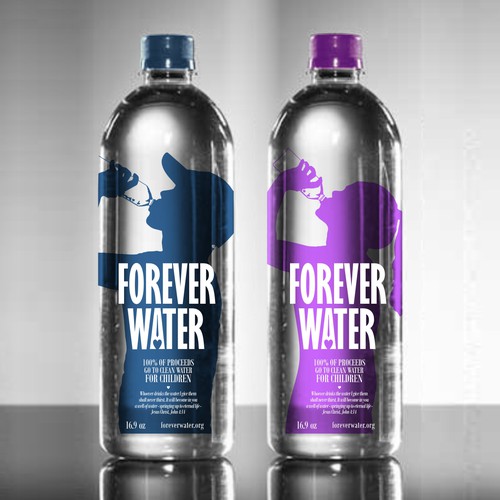 Bottled Water Label Design: Forever Water