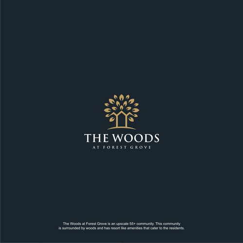 THE WOODS - LOGO FOR A NEW 55+ UPSCALE HOUSING COMMUNITY