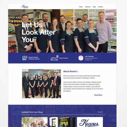 Simple Modern Website required for a Pharmacy group
