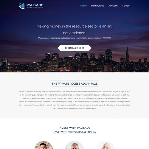Minimal clean webpage design