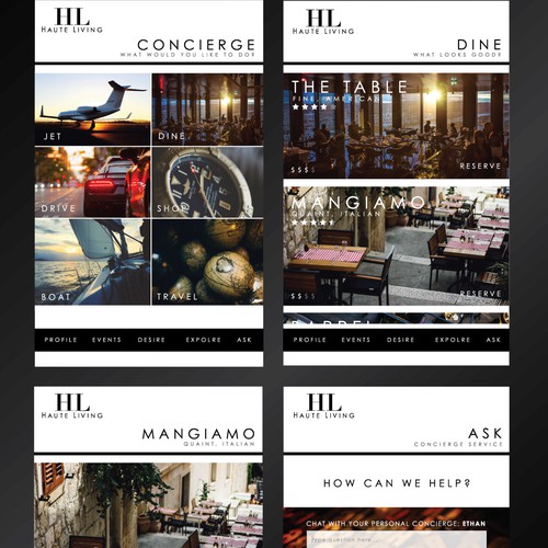 Design concept for a luxury concierge service