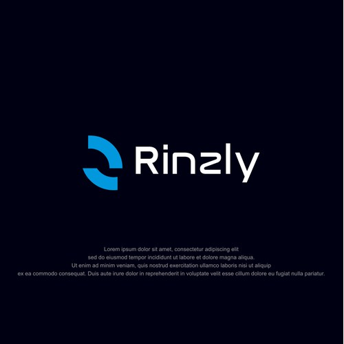 Logo design showcase rinzly branding graphic design digital environment modern aesthetic