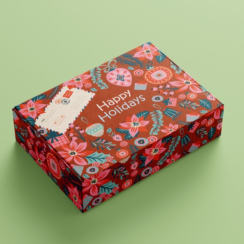 Packaging design for holiday gift box.