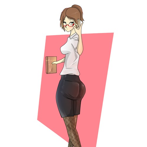 Anime Character Design - The Librarian - Pose 2