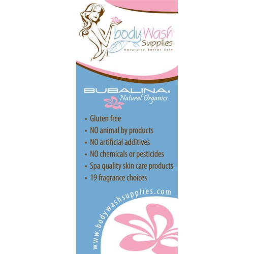 Trade Show banner needed for Body Wash Supplies