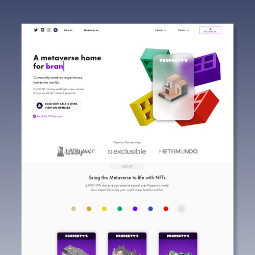 A website for the meta-universe