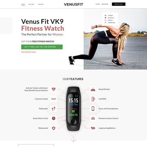 Landing Page for VenusFit