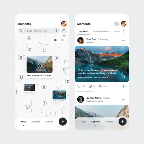 Moments App Concept Design