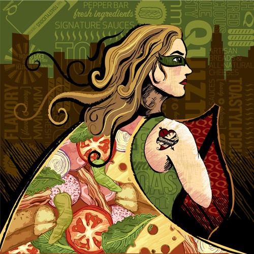 Create a Superhero for Quiznos- Awarding 15 Winning Designs
