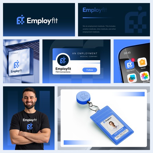 EF Medical – Occupational & Employment Medical Logo Design