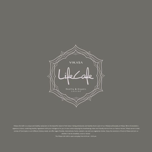 Logo concept for healthy and organic caffee